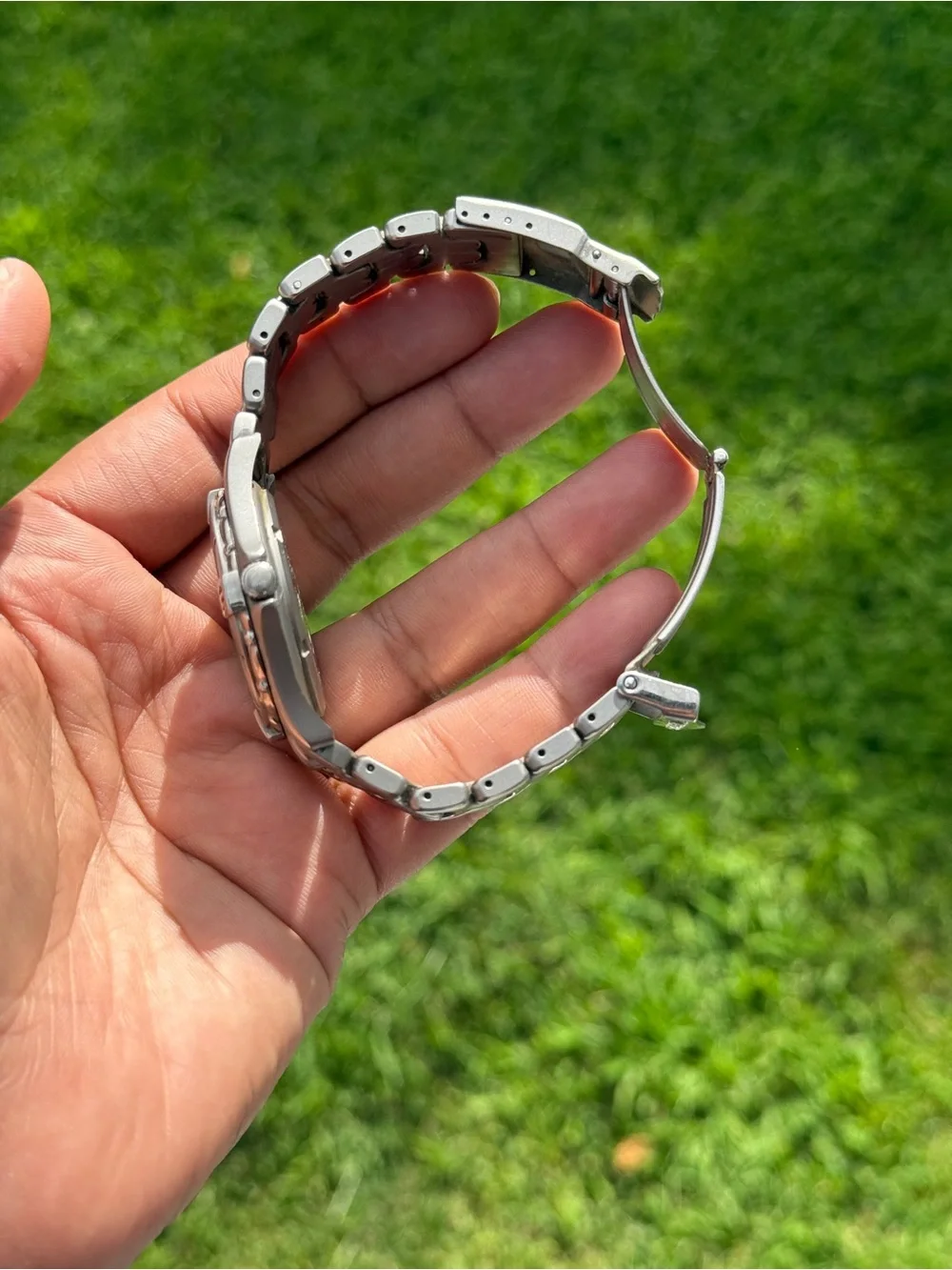 Fossil vintage Silver Titanium Watch with Gray Dial